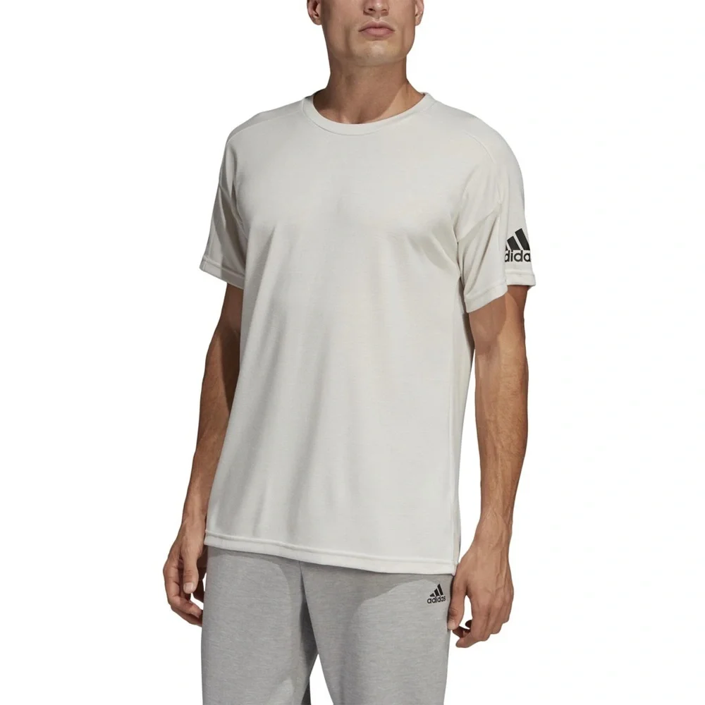 Adidas Men’s Climalite ID Performance Short-Sleeve Tee White/Black XL Workout